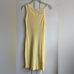 John Elliot Yellow Sleeveless Ribbed Dress Size 0